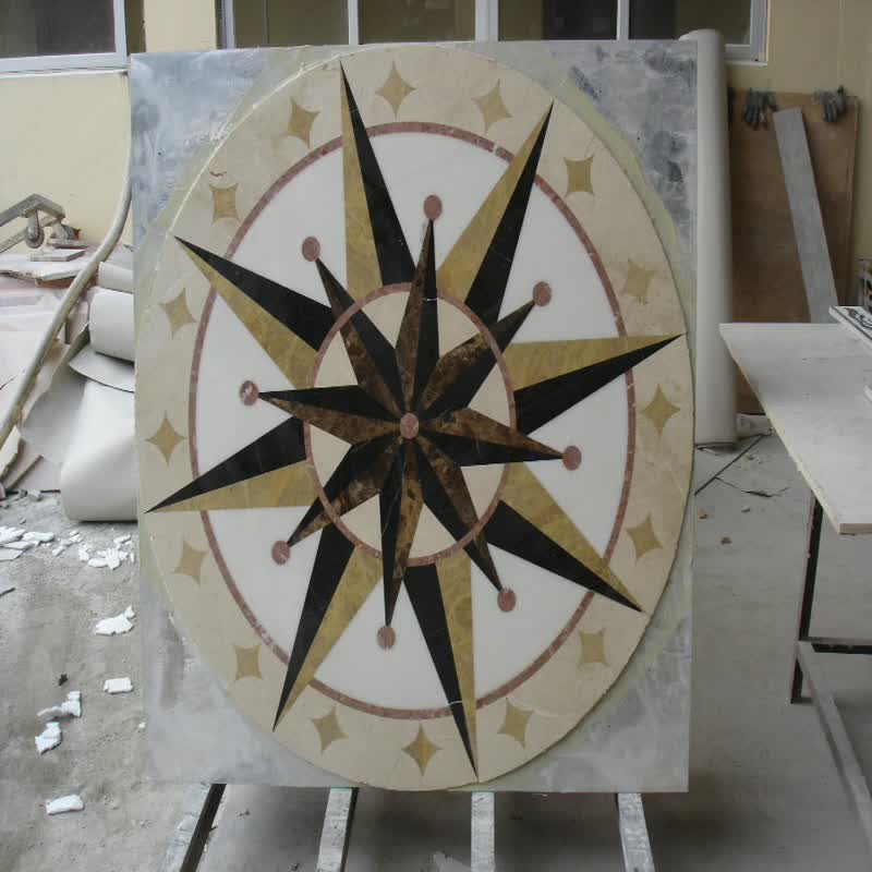 Marble Inlay Medallion,Marble Waterjet Medallion