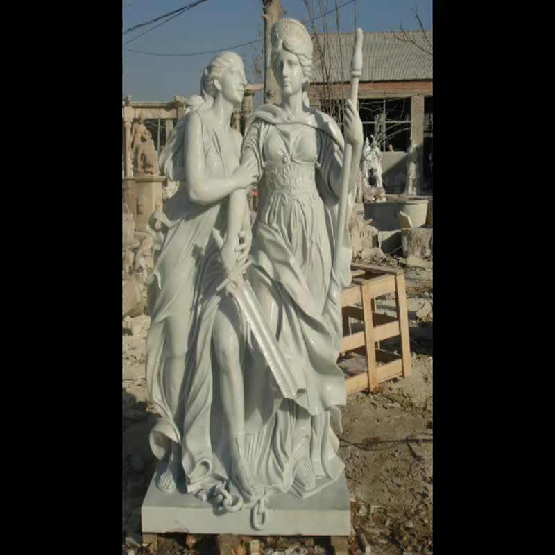 White Marble Life Size Lady Floor Statue Sculpture