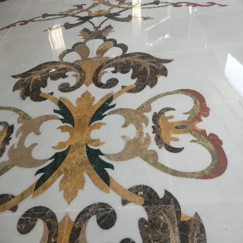 White Triangle Mosaic Dolomite White Marble Tile