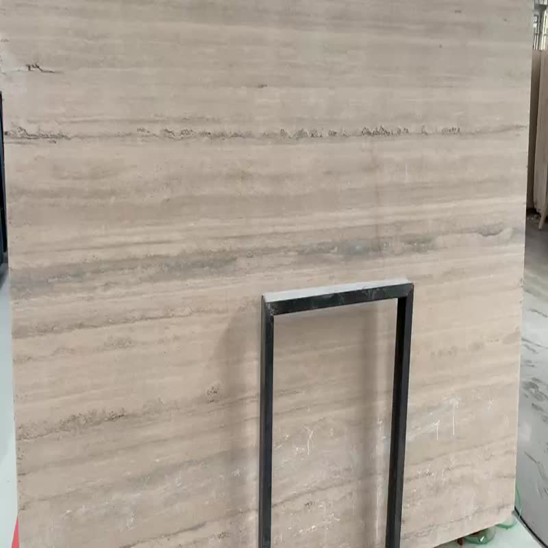 Polished Italian Grey Silver Travertine Slab And Tiles