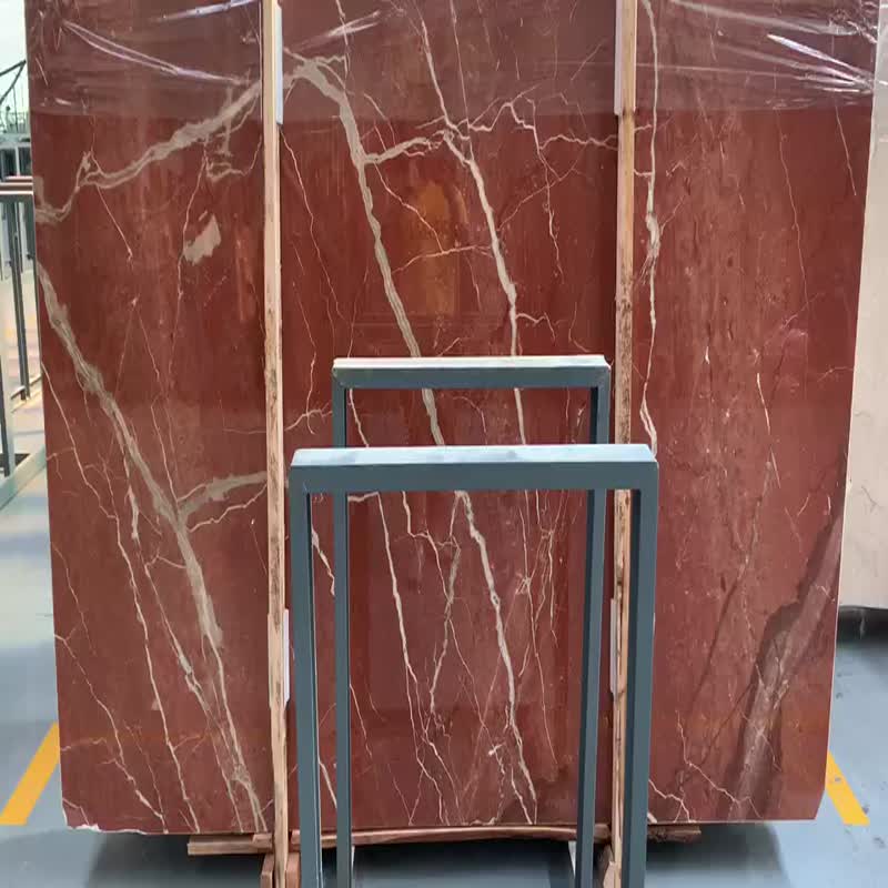 Polished Red Rosa Tea Marble,Orange Red Marble Wall Tiles