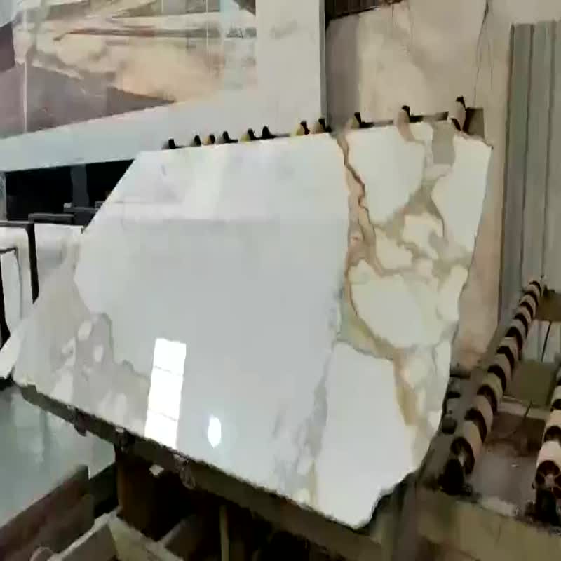 Italy Calacatta Gold Marble Polished Commercial Counter