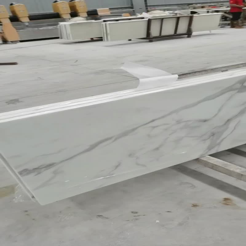 White Marble Look Nano Crystallized Glass Slabs