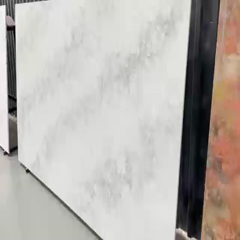 Super White Veins Artificial Quartz Slabs Tile Fancy Stone