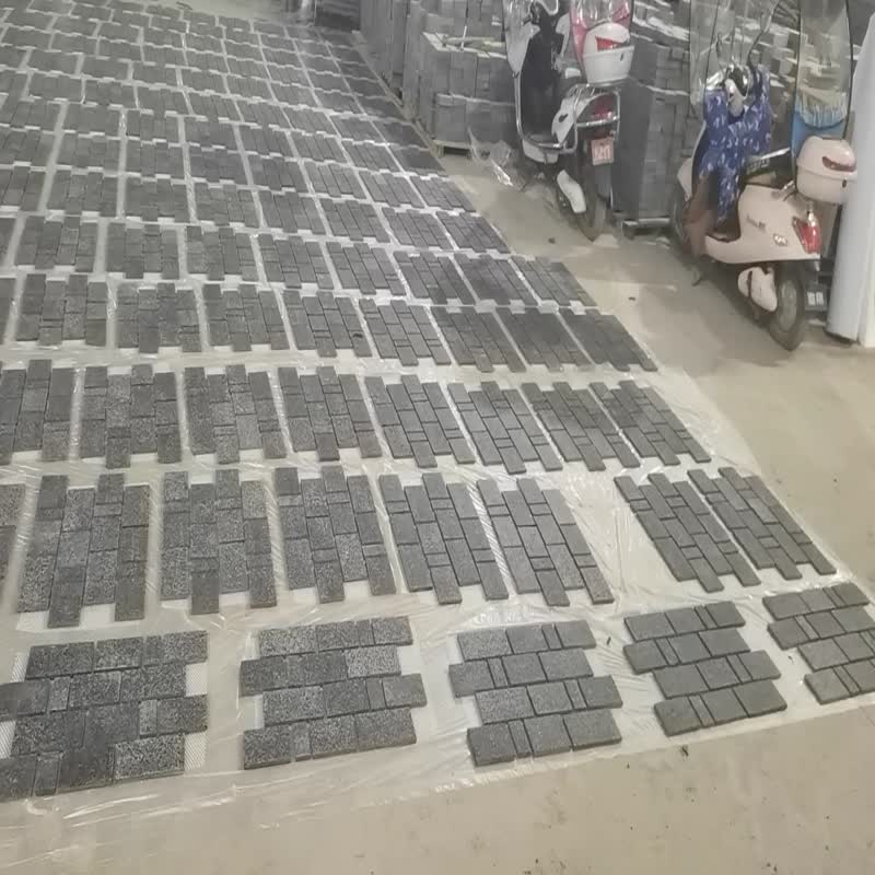 G684 Dark Grey Granite Cube Stone For Paver Floor