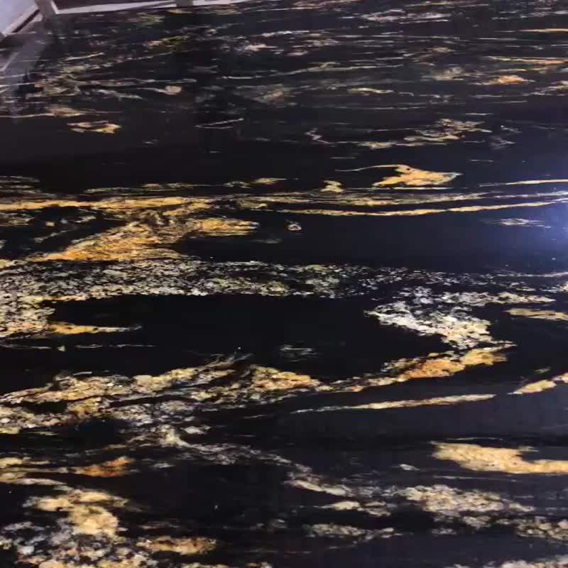 Exotic Granite Tiles With Golden Vein For Commercial Project