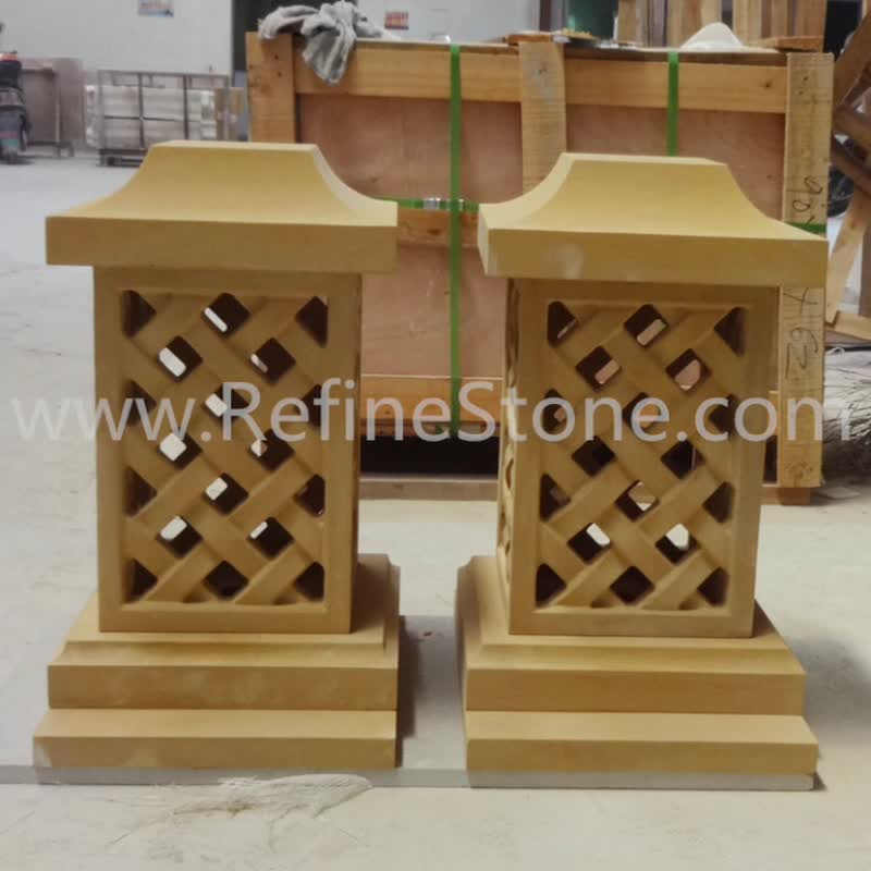 Hot Sale Design Of Carving Garden Japanese Granite Lanterns