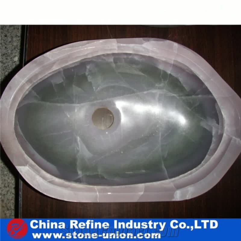 Lilac Purple Onyx Polished Sinks And Basins