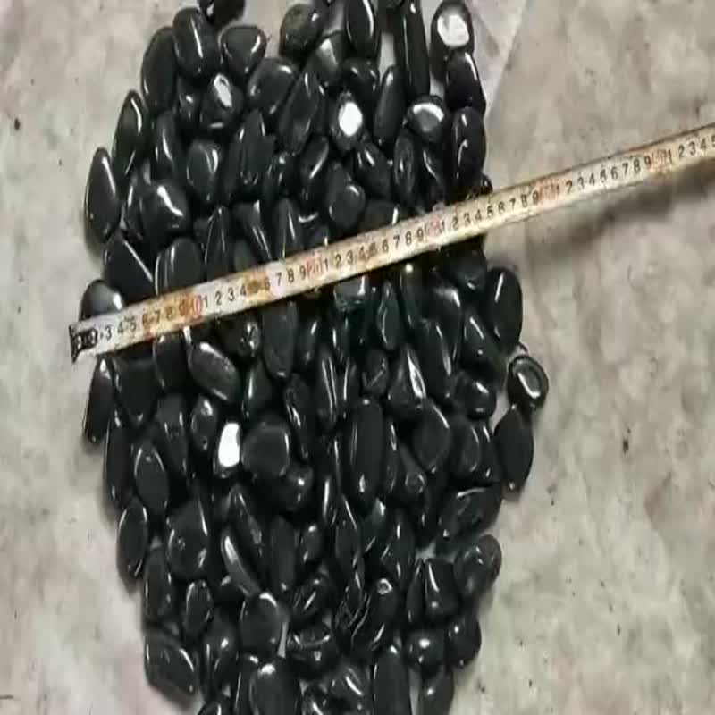 Tumbled Black Polished Pebble Stones