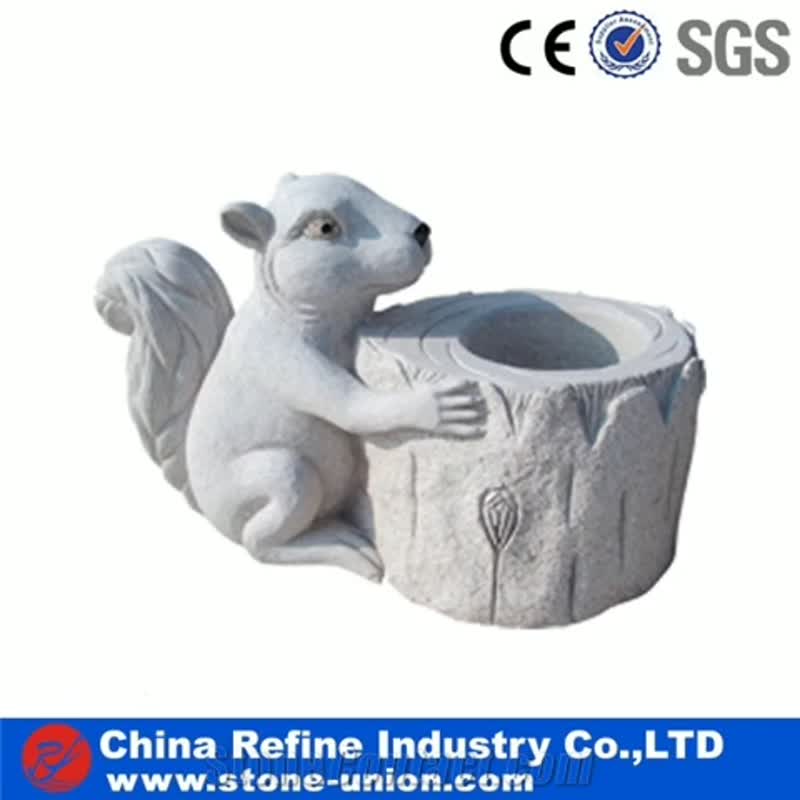 Vivid Animal Swan Statue,Grey Granite Statues