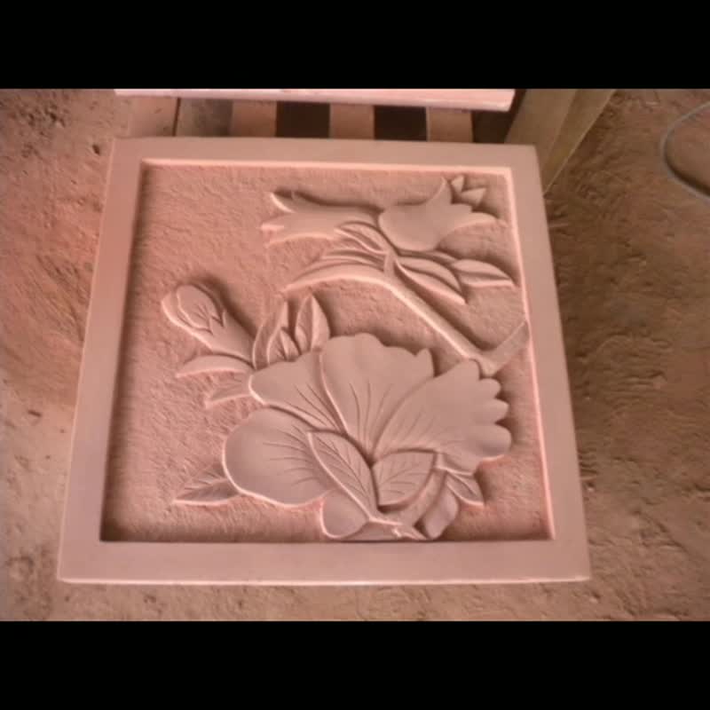White Sandstone Handcraft Carving Wall Reliefs
