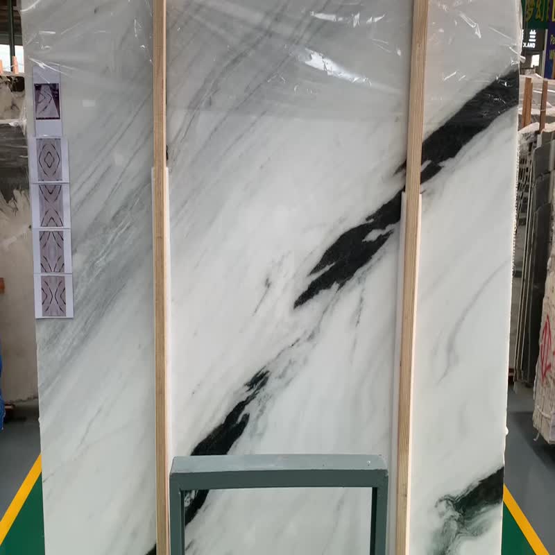 Book Match China Panda White Marble Slabs And Tiles