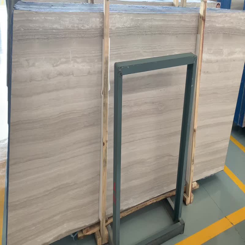Cheap Price China White Wood Marble Slabs For Tiles Pattern