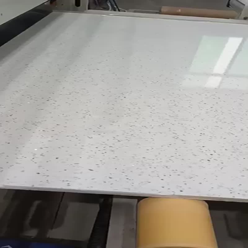 White Quartz Calacatta Carrara Marble Stone Kitchen Slab