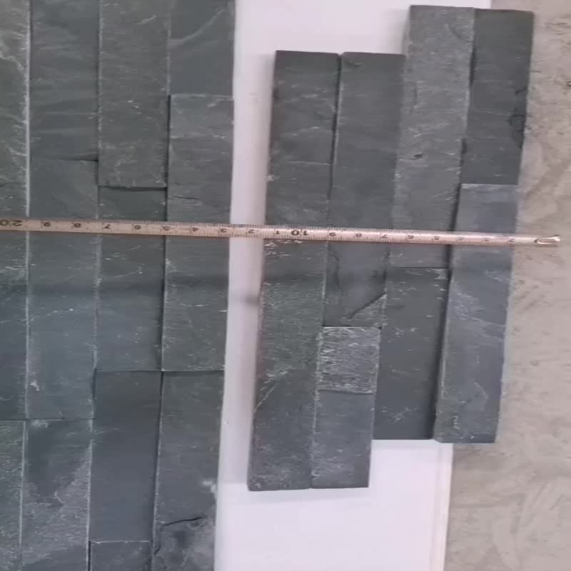 China Natural Black Slate Wall Z Cladding Ledge Stone Panels