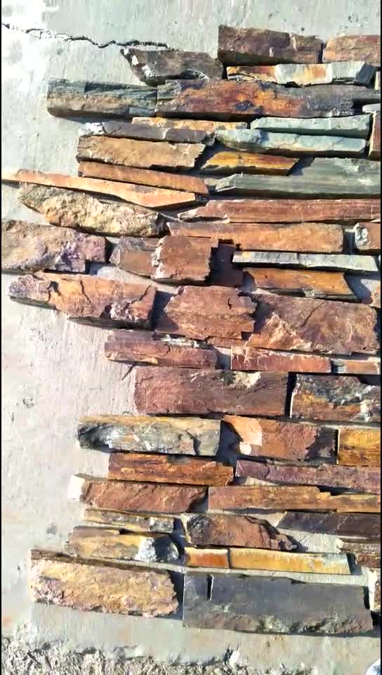 Gold Slate Wholesale Cheap Culture Stone Loose Veneer Stone