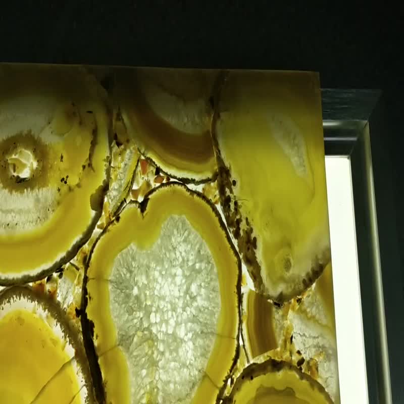 Stone Wall Cladding Backlit Agate Crystal F Agate Semiprecious Stone