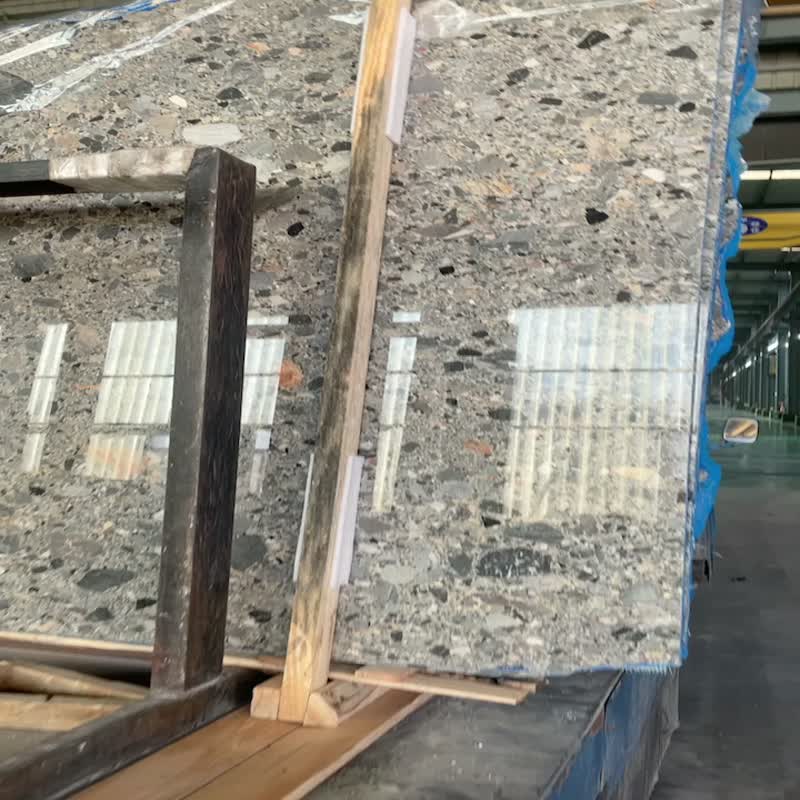 Stone Ceppo Grigio Conglomerate Slab For Floor Tile