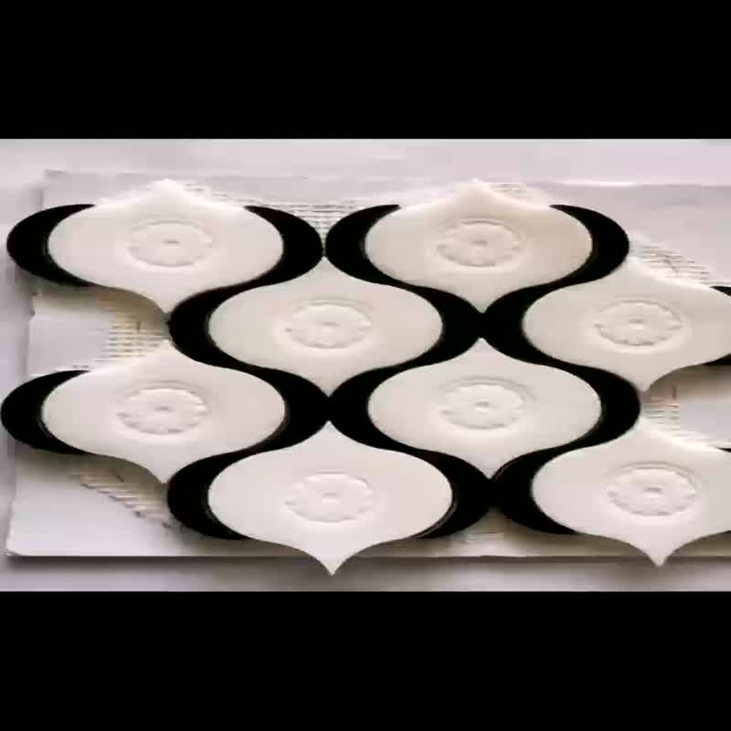 Calacata White Marble Arabesque Unique Special Mosaic Tile
