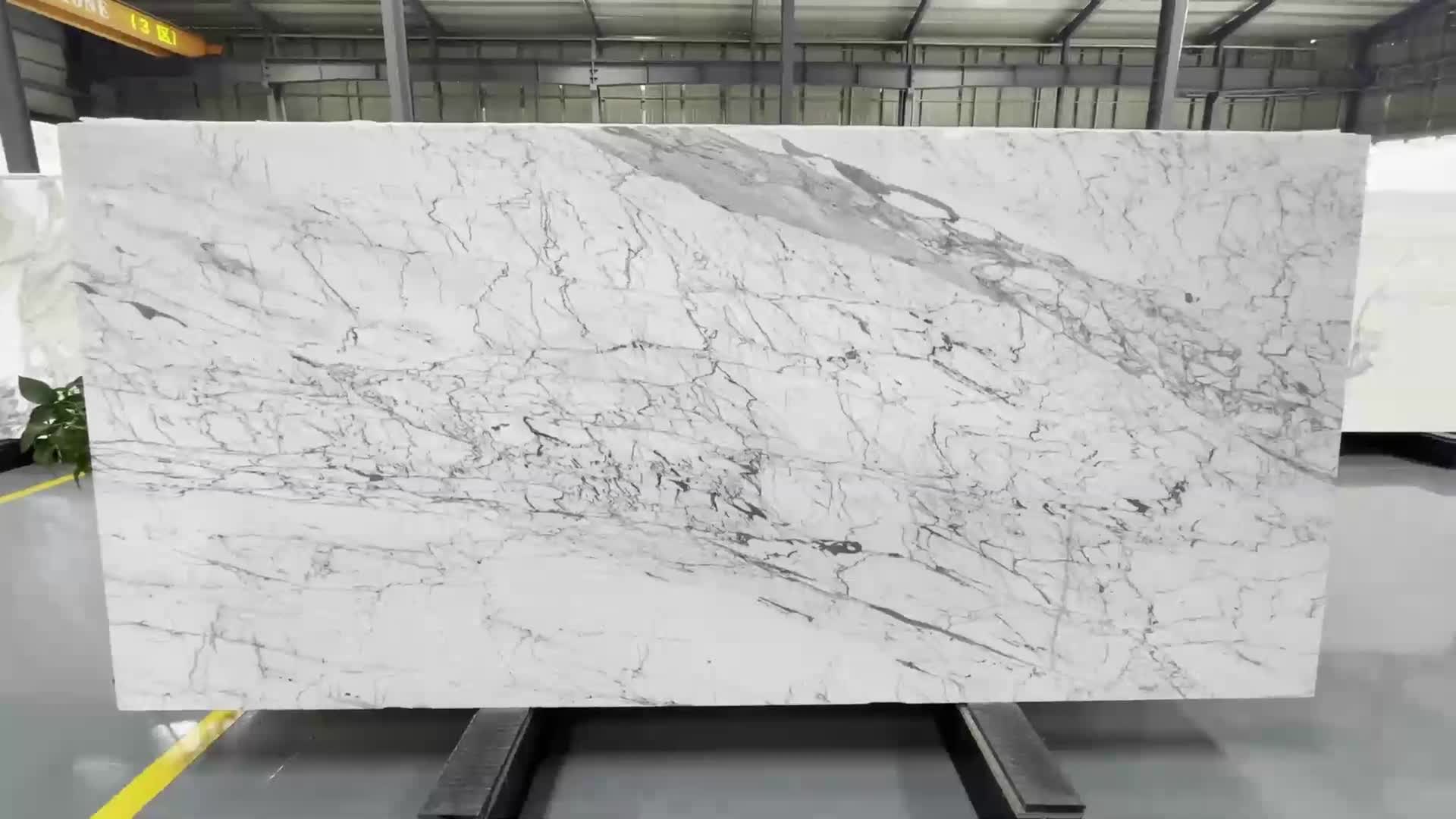 Bianco Carrara Marble Slab Pattern For Wall Floor Tile