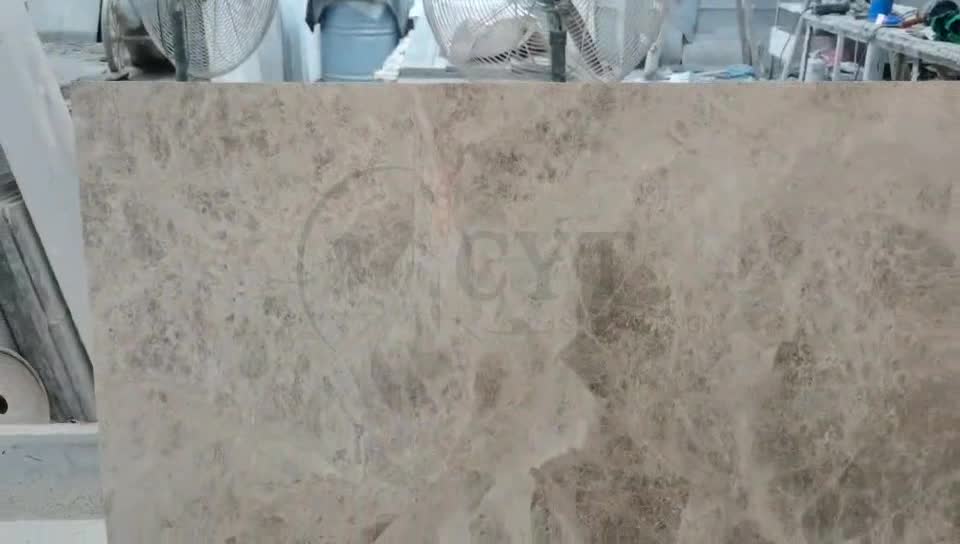 Factory Offer Beige Marron Marble Pattern Slab Tile