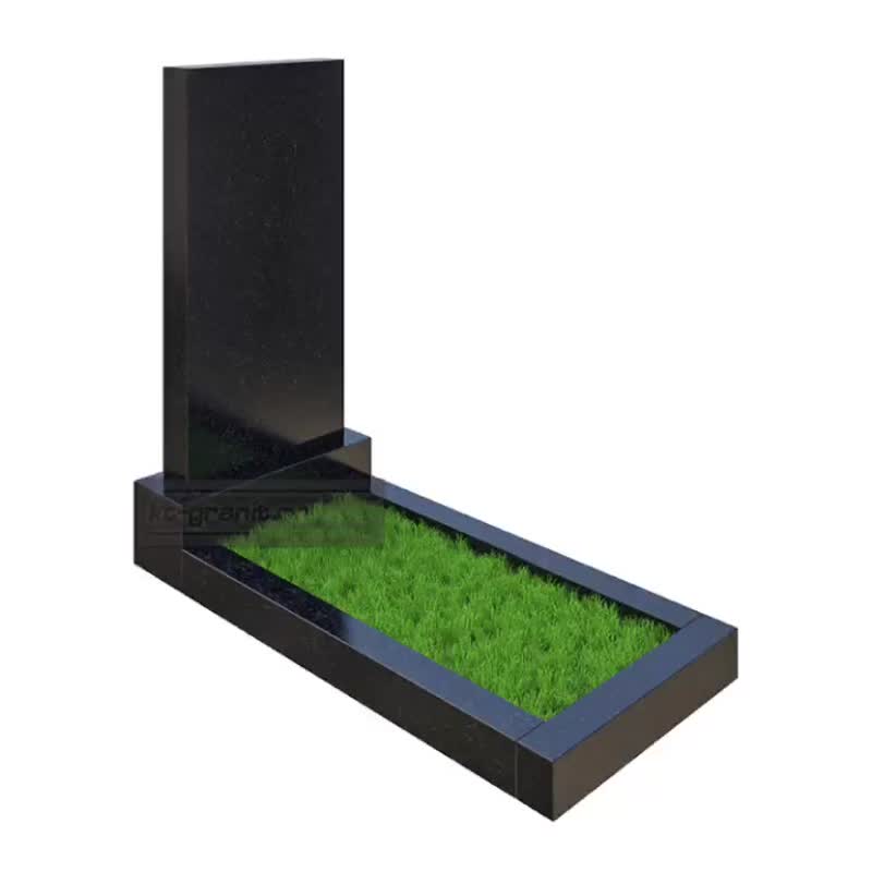 China Black Natural Granite Tombstone Monument Gravestone