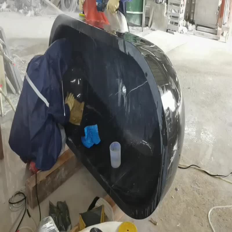 Custom High Quality Black Marquina Marble Bathtub