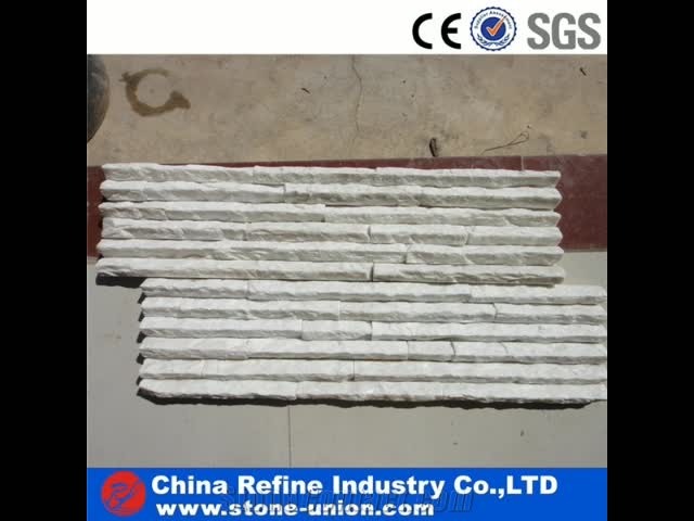 Pure White Slate Quartzite Mountain Shaped Culture Stone