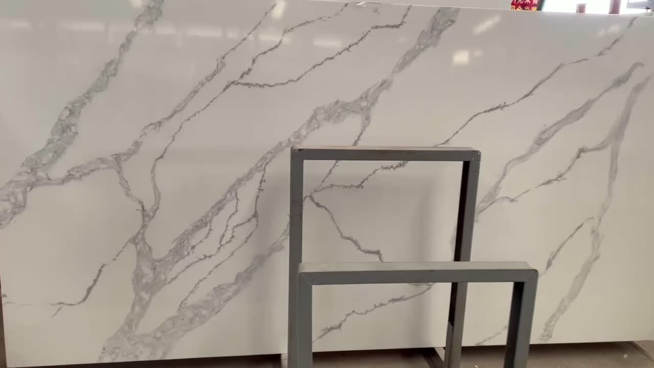 Leather Surface Grey Quartz Slab