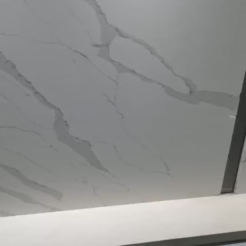 Strong Practicality Calacatta Series Unique Quartz Big Slab