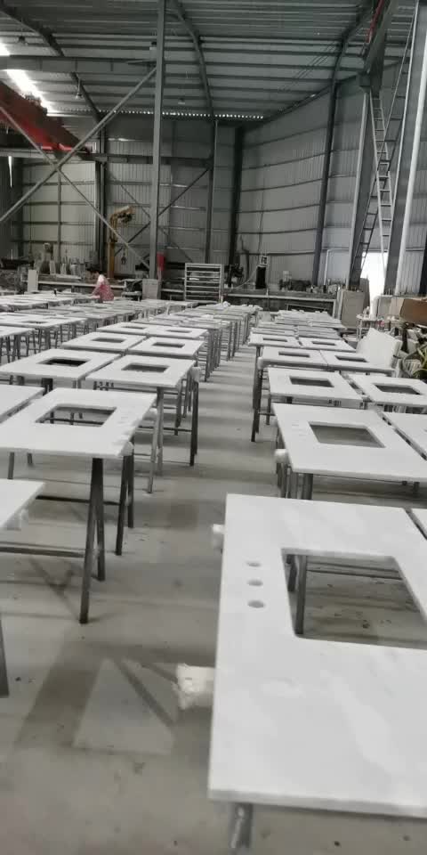 Prefab Stone Kitchen Island Tops Marble Calacatta Bench Top