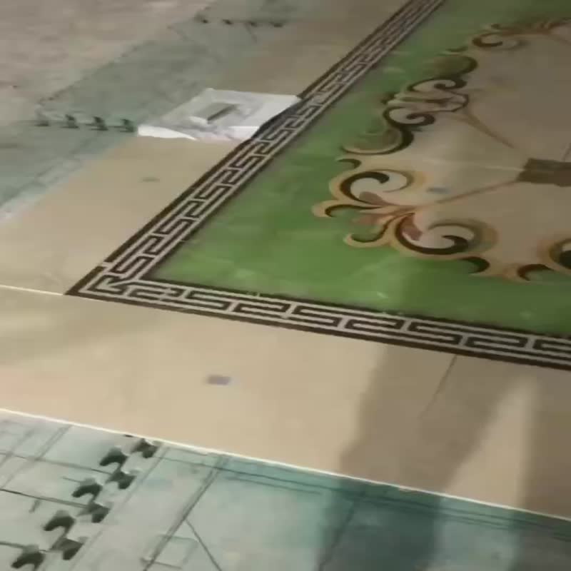 Stone Waterjet Medallion Marble Carpet Pattern For Lobby
