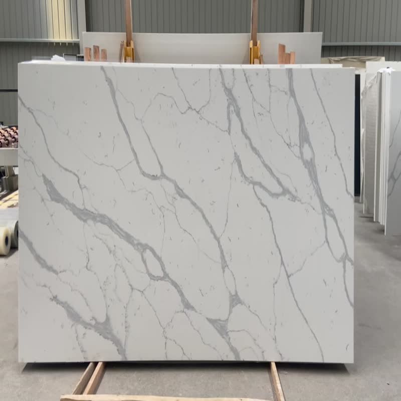 Calacatta Design Artificial Engineered Quartz Stone Slabs