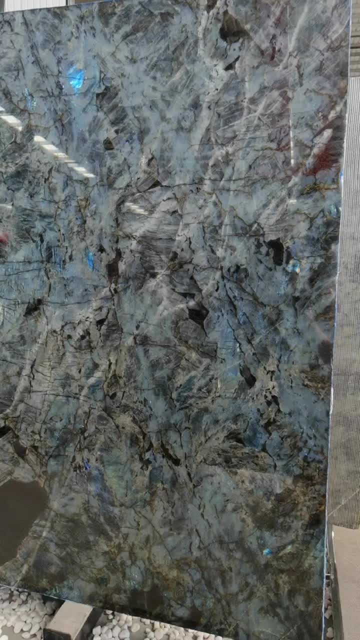 Lemurian Labradorite Blue Granite Madagascar Slab Tile