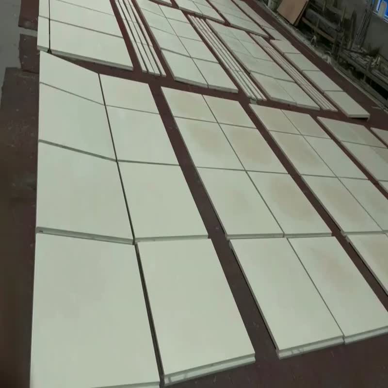 Beige Limestone Tiles Honed Wall Cladding Wall Mouldings