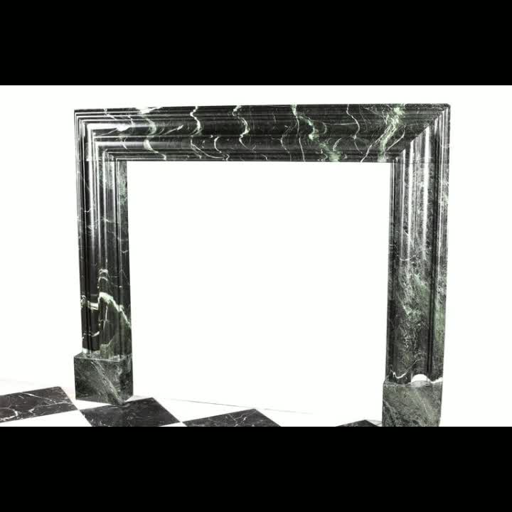 English Style Black Marble Fireplace Mantel Surround