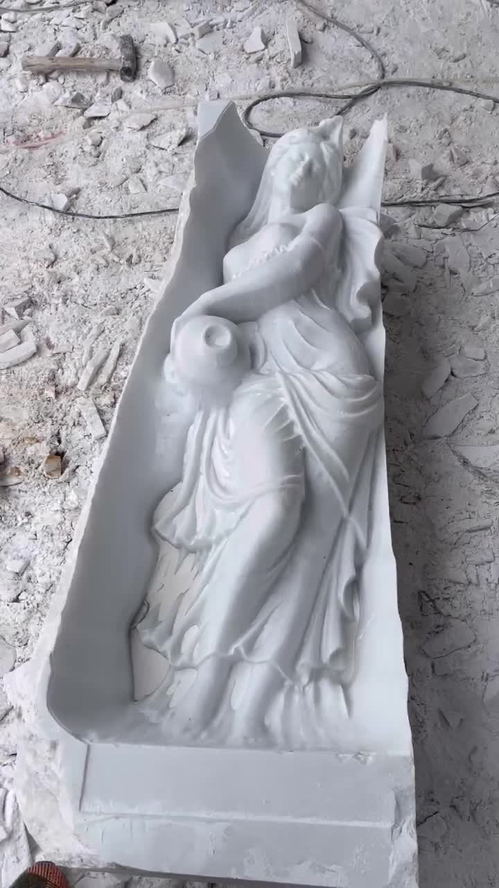 Home Decor Polishing White Marble David Statue