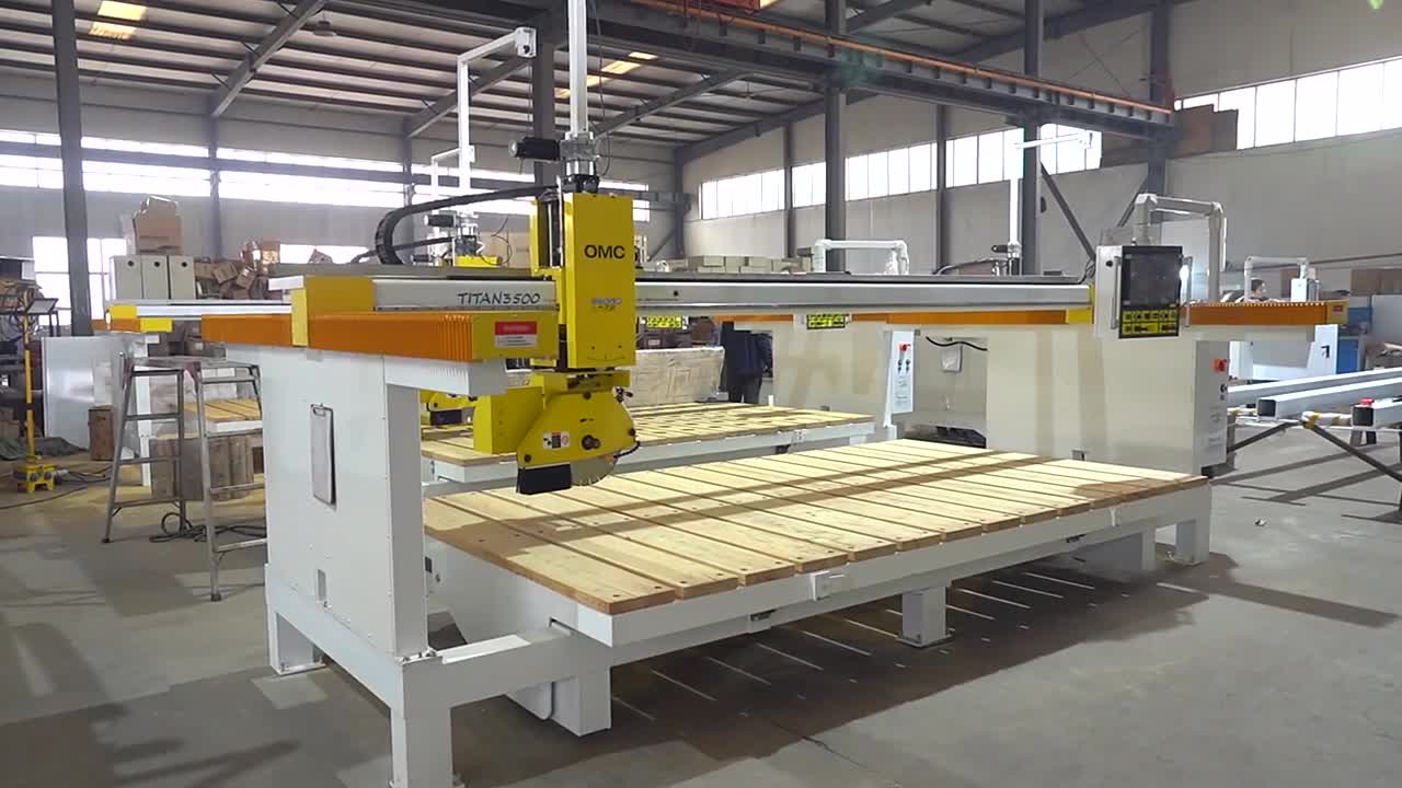 OSC-TITAN 5.5 Kw 5 Axis Stone Bridge Cutting Machine