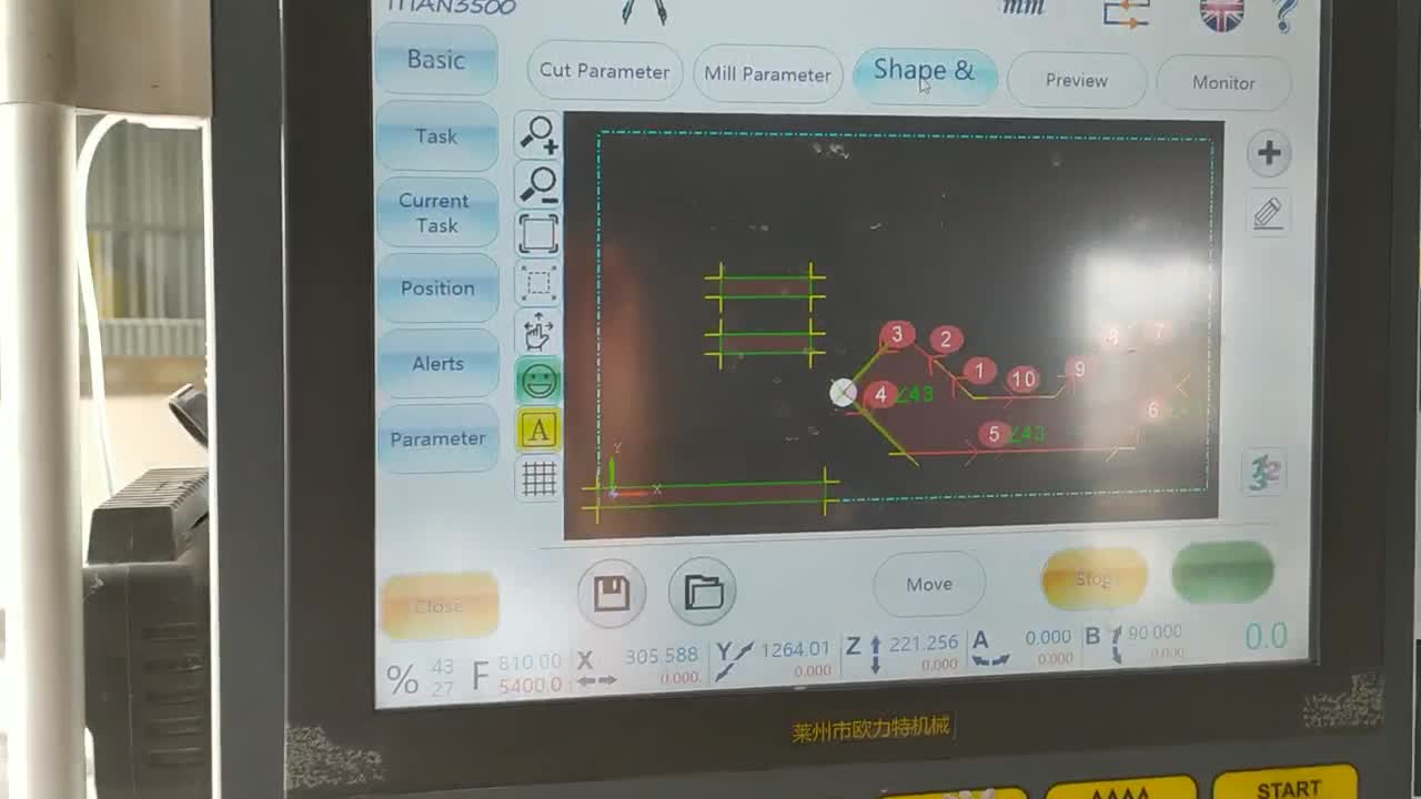 ICON400 CNC Bridge Saw Stone 5 Axis Sink Countertop Cutting Machine