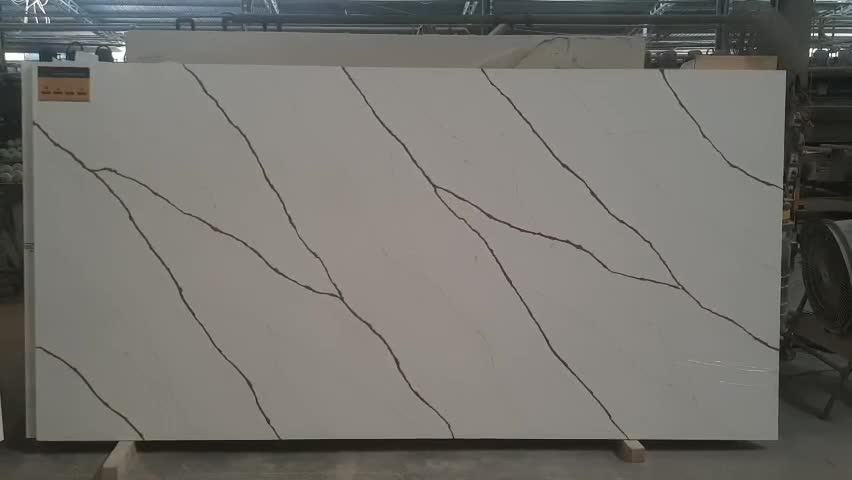 Calacatta Aurora Quartz Kitchen Countertop EWH9402