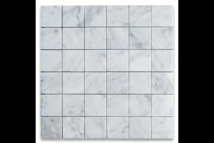 Carrara White Marble Mini Lantern Shaped Mosaic