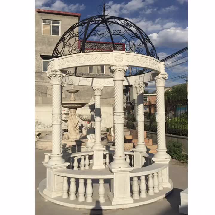 Chinese White Marble Garden Gazebo Pavilion