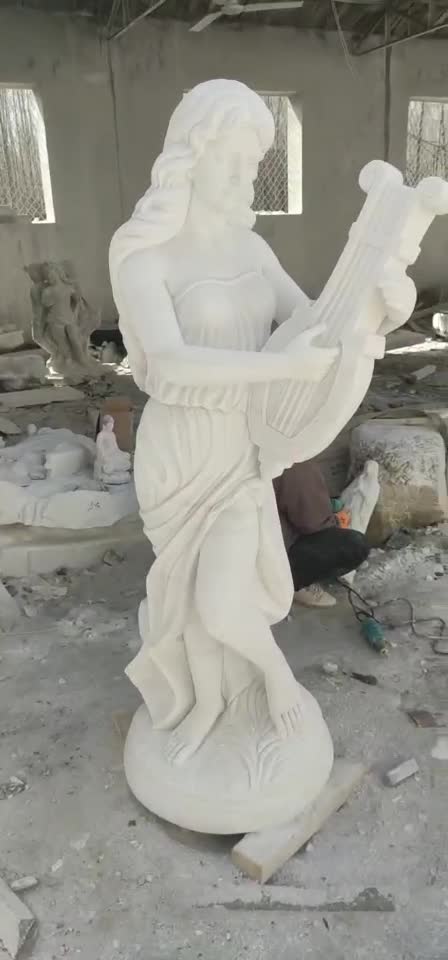Pure White Marble Human Sculpture And Hand Carving
