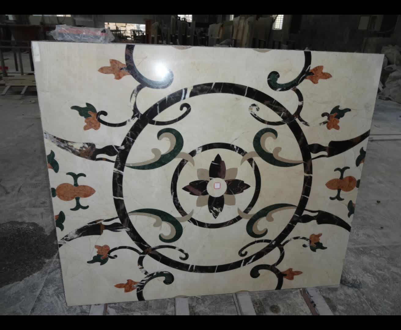 Round Water Jet Medallions Inlay Flooring Tiles