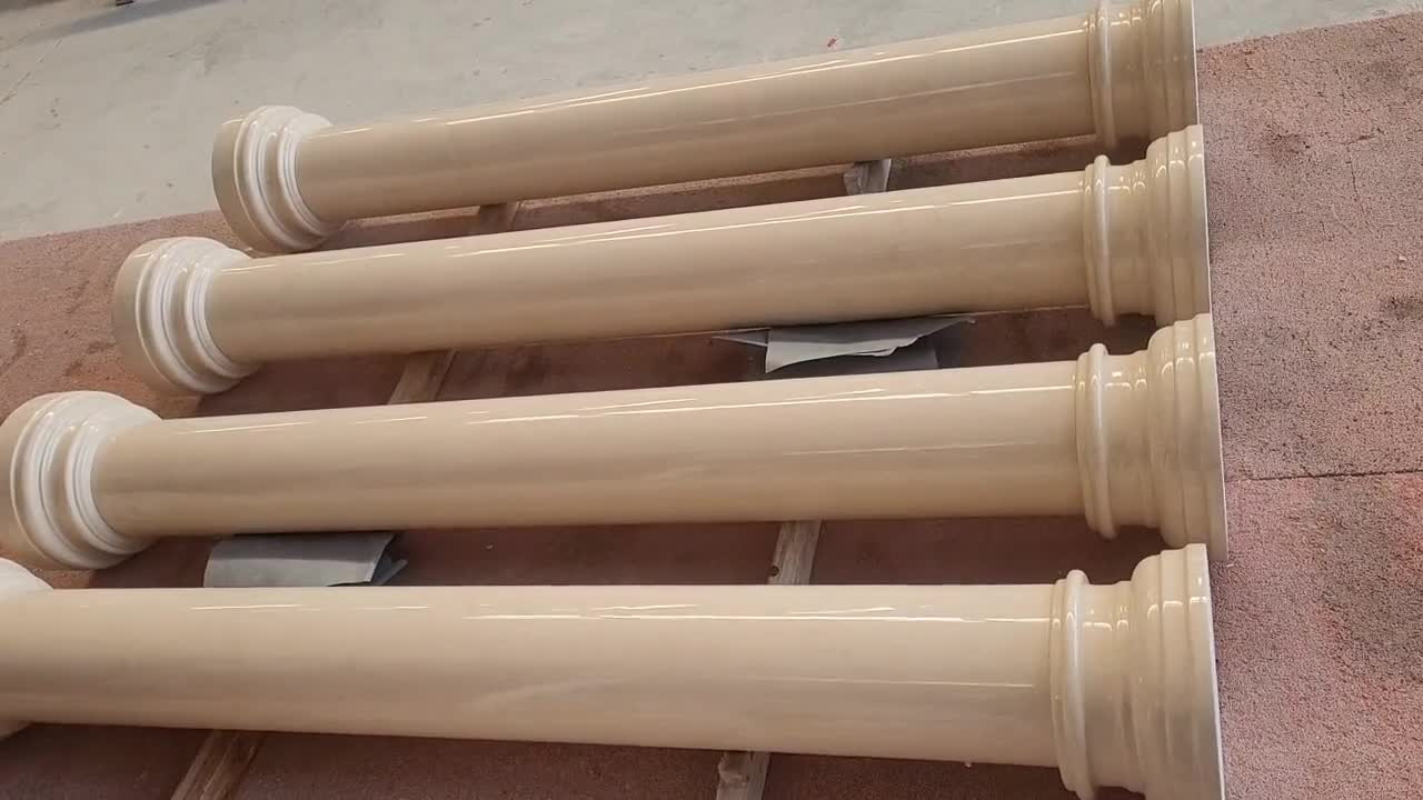 Royal Botticino Marble Pillars Stone Columns Roman Style