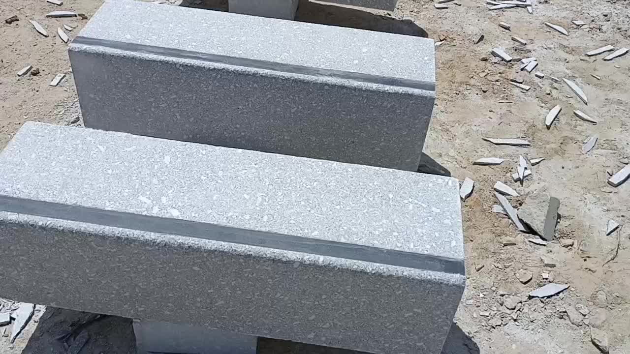 External Steps Stair G603 Granite Blocks With Anti-Slip Belt