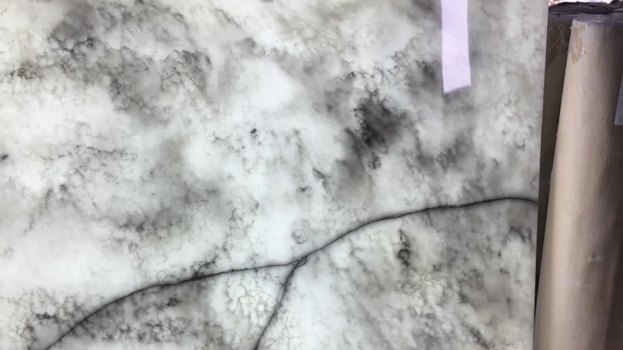Translucent Grey Alabaster Resin Stone Artificial Tiles