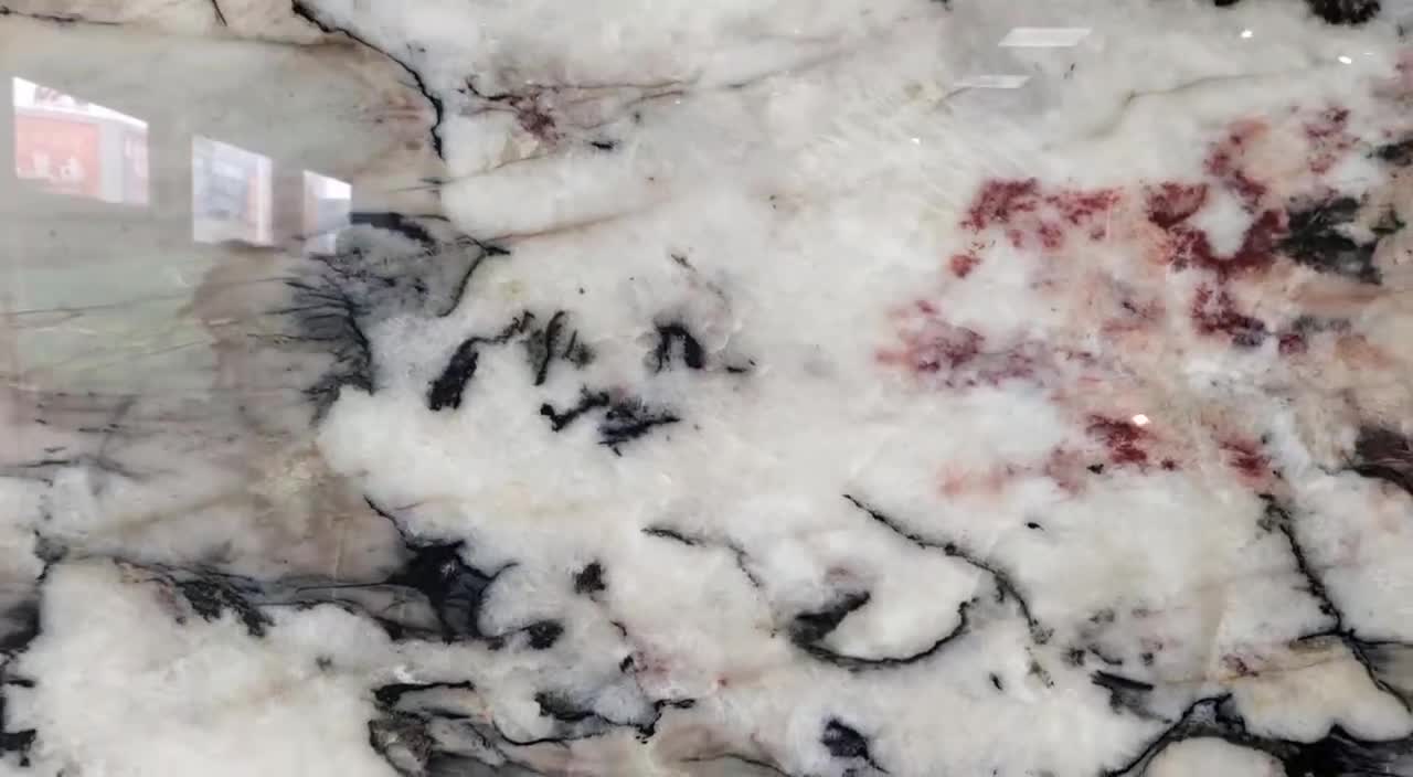 Brazil Verde Green Botanic Wave Quartzite Slab Tile