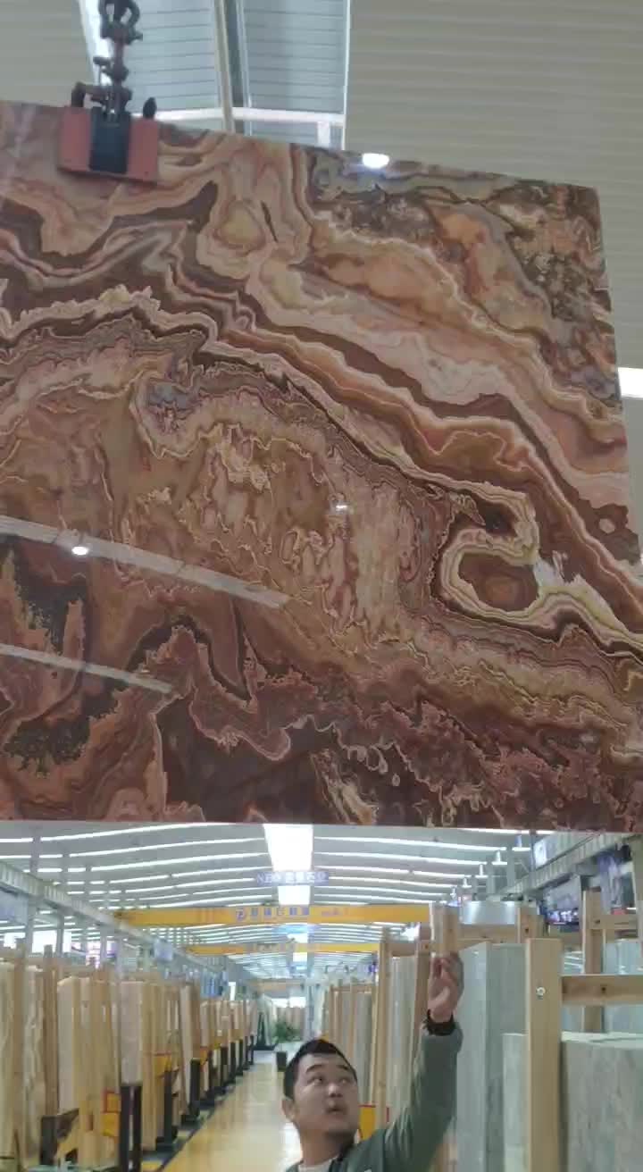 Orientale Onice Red Vulcano Rosso Oriente Vaticano Onyx Slab