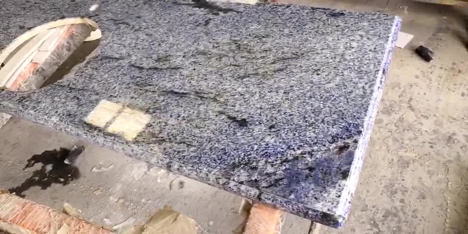 Azul Bahia Granite Backed Aluminum Honeycomb Bar Top